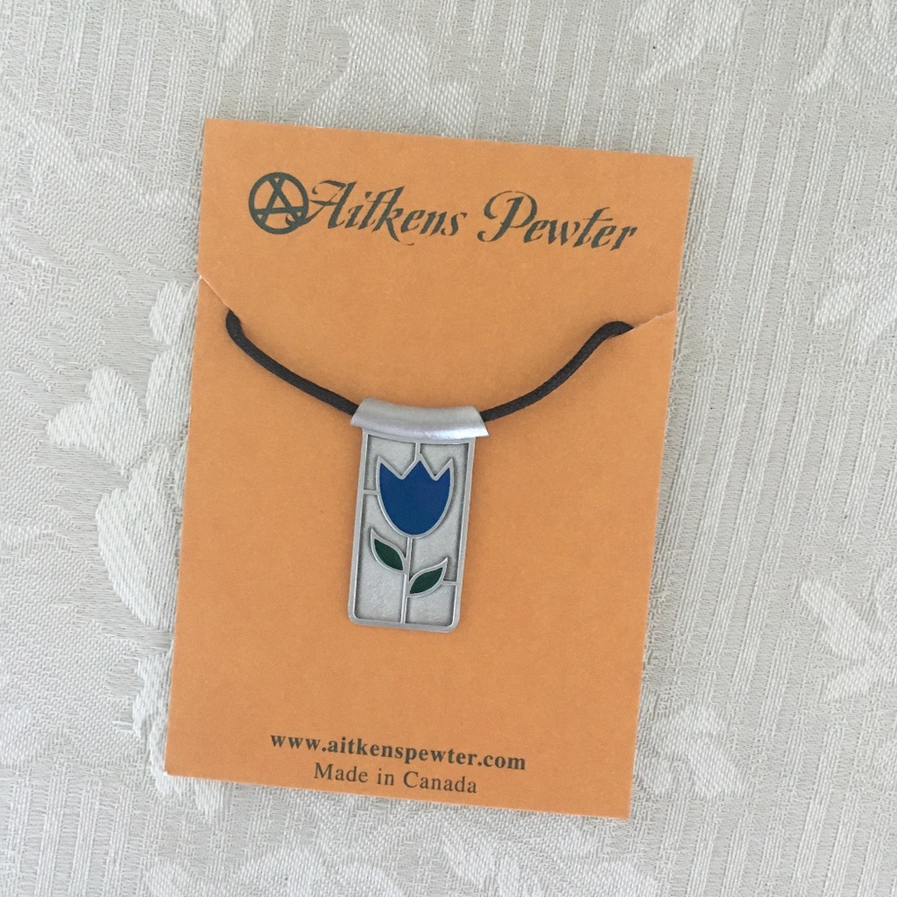 Aikens Pewter Handcrafted Tulip Necklace in Box